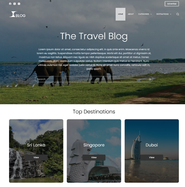 The Travel Blog view 1